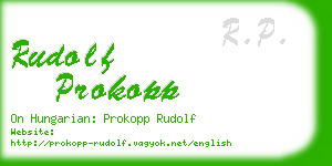 rudolf prokopp business card